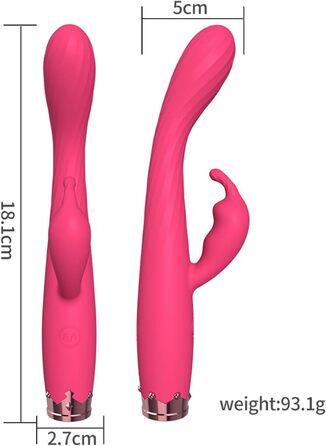 Вібратор для жінок Rabbit G-Spot, 10 режимів, RoseRed