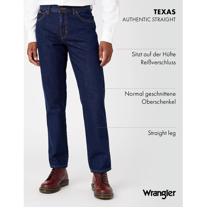 Чоловічі джинси Wrangler Texas Stretch W121XU13M заужені (Tapered), колір Darkstone, розмір 38W/36L