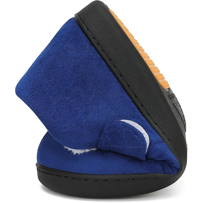 Чоловічі зимові теплі капці Mishansha з ефектом пам'яті (Memory Foam), плюшеві домашні тапочки, темно-сині, розмір 42 EU