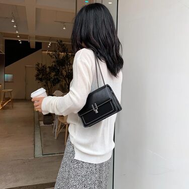 Жіноча маленька сумка-кросбоді Travistar зі стяжкою (Lingge), шкіряна сумка через плече з ланцюжком для вечірок та міста, зелена (K077)