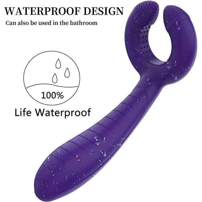 Силіконовий вібратор Enlove 7-в-1 для пар: кліторальний, G-точковий, анальний, масажер простати. Іграшки для дорослих для жінок та чоловіків