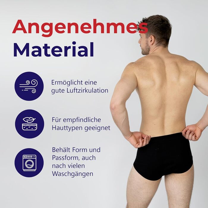 Чоловічі труси SES Feinripp, 5 шт. в упаковці, бавовна 100%, для чоловіків, м'який пояс, білі (M, чорні)