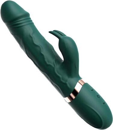 Вібратор G-Punkt Klassischer, 10 режимів вібрації, силіконовий дildo-вібратор, масажний стрижень для жінок та пар (зелений)