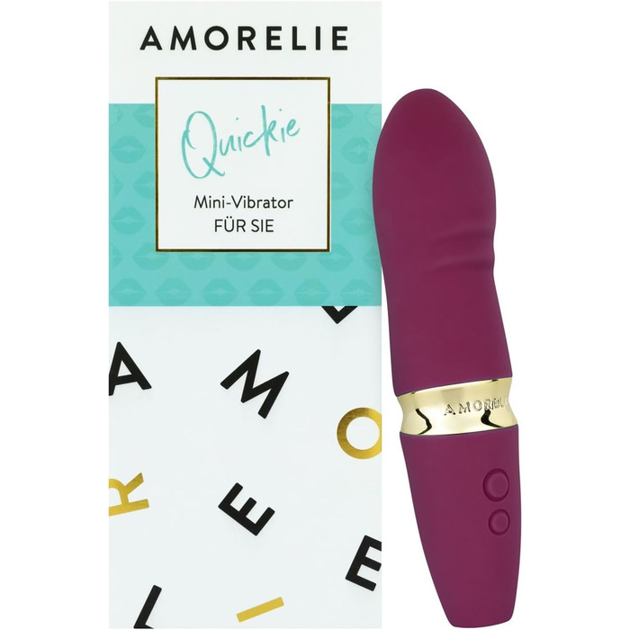 Вібратор G-Spot AMORELIE Quickie – 15 см, водонепроникний, акумуляторний (фіолетовий)