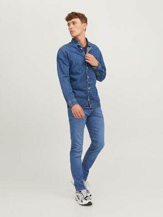 Чоловічі джинси Slim Fit JACK & JONES JJIGLENN JJORIGINAL SQ 223 NOOS, синій денім, 32W/32L