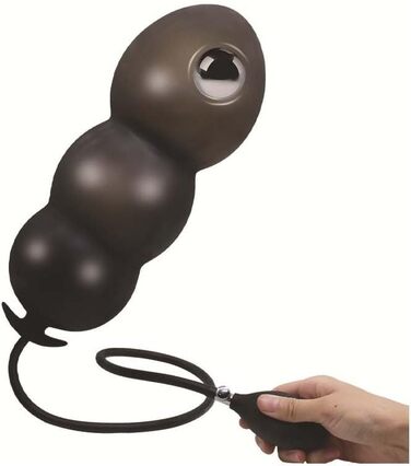 Надувний анальний дилда-анальні кульки, розтягувач, регульований, світлодіодний анальний дилда для вагінального розтягування, BDSM іграшка для пар, фетиш (MitBall, чорний)