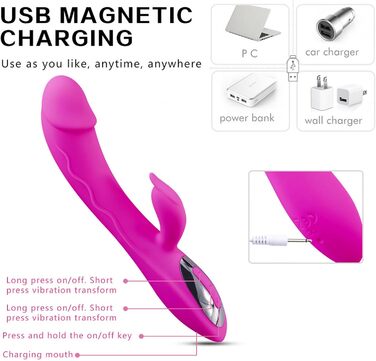 Вібратор G-Spot з силікону для жінок, 7 режимів, фіолетовий