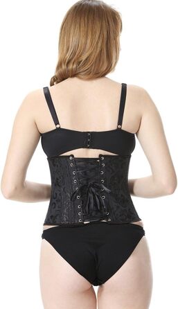 Корсет Everbellus для жінок, 24 сталеві ребра, для схуднення, корсаж, пояс, під грудьми, без кісточок, мідер, 3XL, чорний