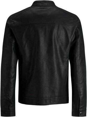 Чоловіча куртка Jack & Jones зі штучної шкіри, чорна, розмір S