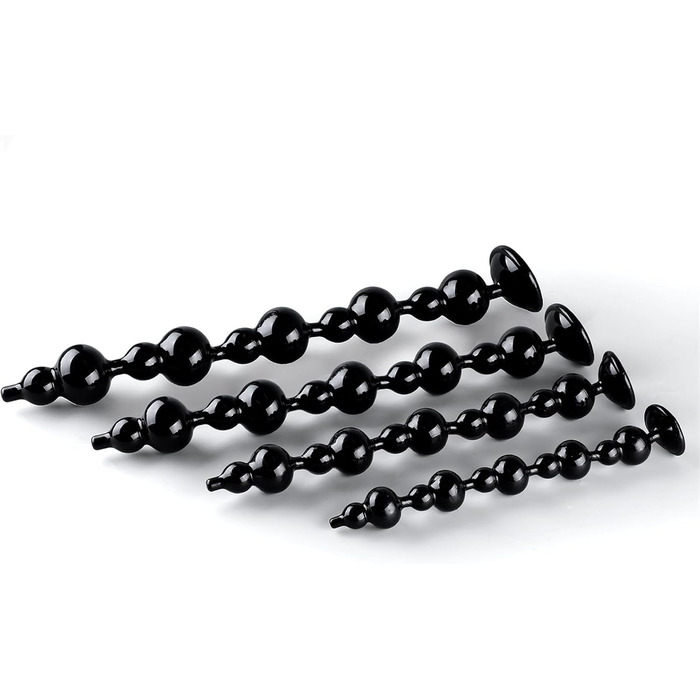 Анальний масажер з намистин для стимуляції простати, анальний дільдатор, Butt Plug, SM іграшки для дорослих (прозорий)