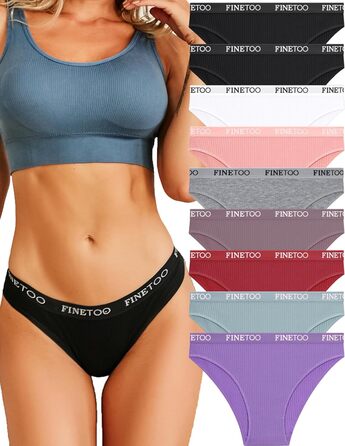 5 пар жіночих трусиків FINETOO з бавовни: зручні, спортивні, сексуальні. Комплект бавовняної білизни для жінок. Розміри S-XL.