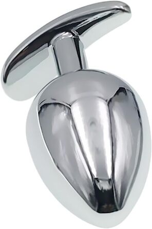 Анальний набір Metall: сталевий анальний плаг з T-подібною основою (S/M/L), кристалічний діамант, стимулятор G-точки та простати для жінок та чоловіків (L)