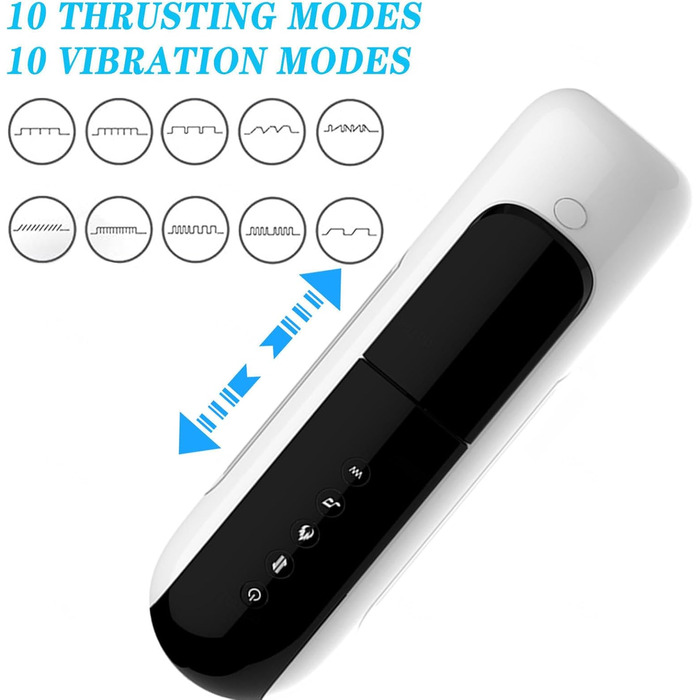 Автоматичний секс-іграшка для чоловіків з 10 режимами телескопічної дії та 10 режимами вібрації