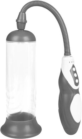 Електрична чоловіча помпа, 21 см, водонепроникна (IPX7), перезаряджувана, 4 режими та 4 інтенсивності, 2 манжети, міцні матеріали