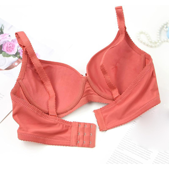 3 шт. бюстгальтери для жінок XCXC з кісточками, великі розміри, Push-Up, легкі, ідеальна посадка, класичний дизайн, регульовані бретелі, анти-провисання, комплект на кожен день та для відпочинку (Бежевий+Червоний+Чорний), розмір 80B