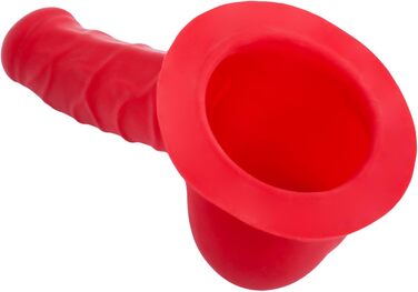 Латексний пеніс-чохол Carlos Schaftlänge 15см, червоний, з основою для приклеювання до латексу - реалістичний пеніс-чохол з великим мошонкою та виразною головкою, MADE IN GERMANY