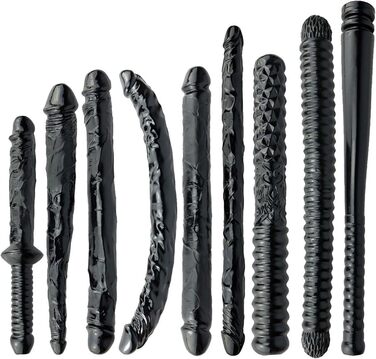 Анальний плагін з подвійним двійником, м'який анальний плагін, імітація пеніса для масажу G-точки та простати, велика іграшка для пар та гомосексуалів, 9-56 см