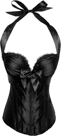 Жіночий корсетний топ: вінтажний стиль, середньовіччя, Ренесанс, квітковий принт, регульовані бретелі, шнурівка, ромбічний візерунок, корсет, корсаж, бюстгальтер, аксесуар для суконь, чорний, розмір S