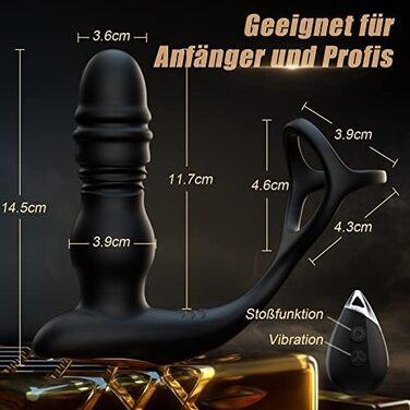Анальні вібратори для чоловіків: дildo-вібратор, анальний плагін з 7 функцій, стимуляція простати, кільце для пеніса. Іграшки для пар.