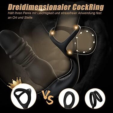 Анальні вібратори для чоловіків: дildo-вібратор, анальний плагін з 7 функцій, стимуляція простати, кільце для пеніса. Іграшки для пар.