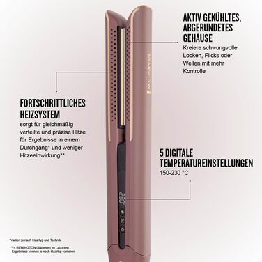 Випрямляч для волосся Remington AIRvive S8930 з іонною повітряною технологією, ультракерамічним покриттям та LCD-дисплеєм (150-230°C)