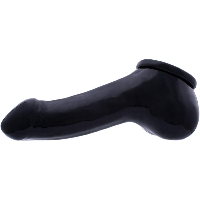 Штучний презерватив для пеніса TOYLIE Adam, чорний, довжина 13 см - з мішком для яєчок та вираженою головкою, Made in Germany