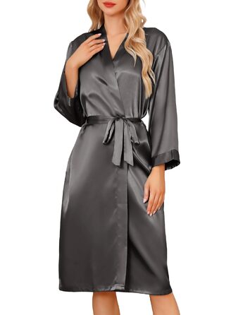 Халат шовковий Damen Unisex Кімно з V-подібним вирізом для спа, дому та готелю S