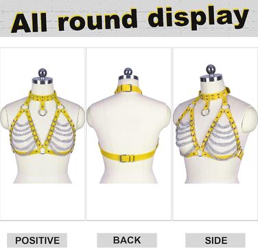 PETMHS Корсет з шкіри для жінок, повне покриття, шкіряний пояс, стиль панк готика (помаранчевий, жовтий)