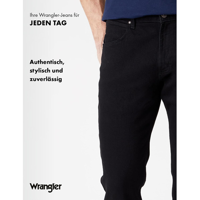 Чоловічі джинси Wrangler Regular Fit Regular - середня посадка, колір Black Rinse (синьо-чорний), W34 L30
