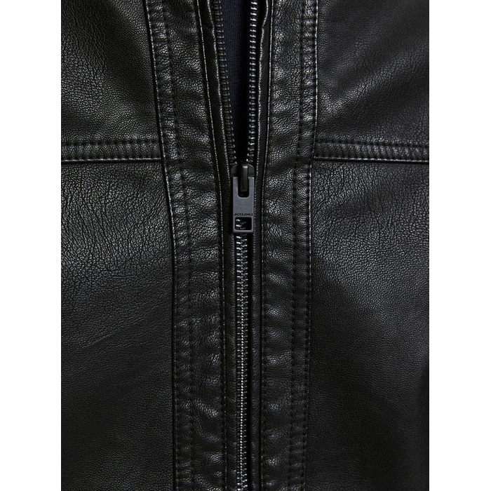 Чоловіча куртка Jack & Jones зі штучної шкіри, чорна, розмір S