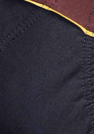 Спортивні чоловічі труси-сліпи Le Jogger з контрастними вставками, комфортні, розмір L, колір морський / кольорові вставки