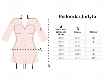 Підбійка Judyta, сатин, чорна, розмір M (38)