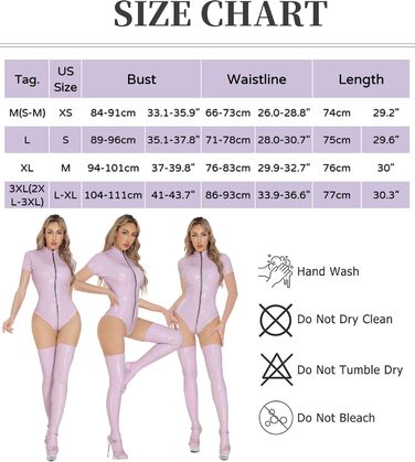 Боді жіноче Maeau Wetlook з глітером, латексний комбінезон, облягаючий, з короткими рукавами, для клубу та вечірок - XL (EU) (Ліловий, L-XL)