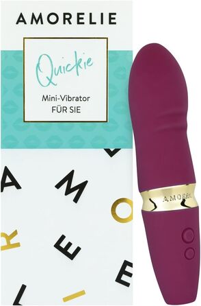 Вібратор G-Spot AMORELIE Quickie – 15 см, водонепроникний, акумуляторний (фіолетовий)