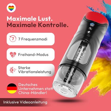 Електричний мастурбатор для чоловіків MARIELOVE – симулятор орального сексу з функцією насосу та вібрації | 7 режимів & телескопічний рух | реальна іграшка для дорослих з ротацією та масажем | перезаряджається