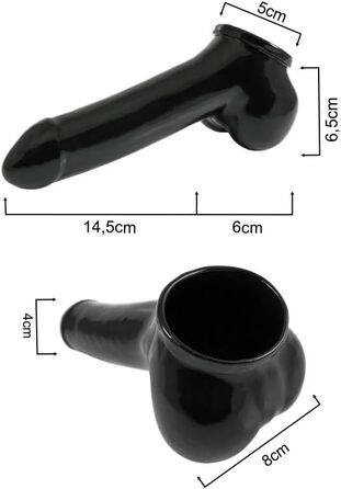 Провізорний рукав для пеніса Toylie Latex L - 14,5 см, чорний, Made in Germany