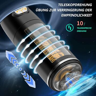 Електричний мастурбатор для чоловіків з 9 режимами та реалістичною вагіною, білий