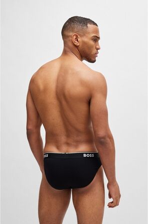 Сліпекс BOSS чоловічі 3 шт. з бавовни з логотипами на поясі XL New - Чорний