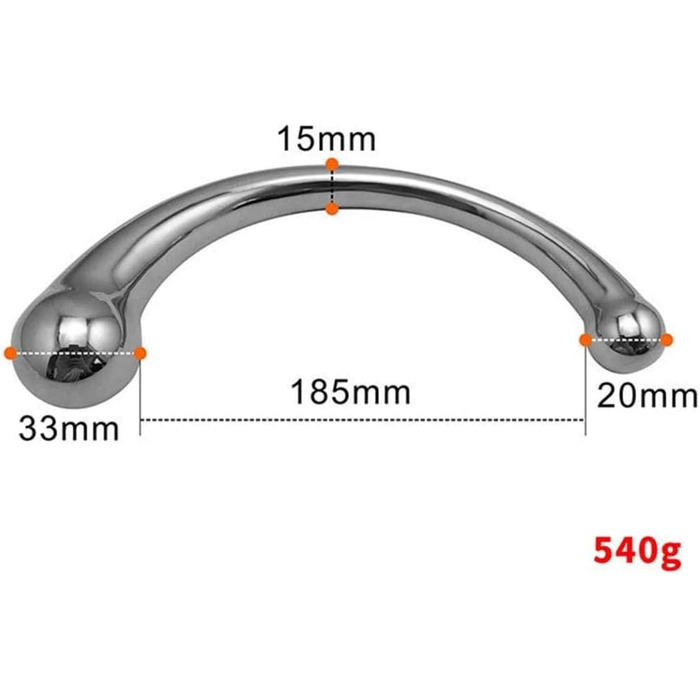 Анальний плагін з подвійним наконечником з нержавіючої сталі - масажер простати для жінок та чоловіків