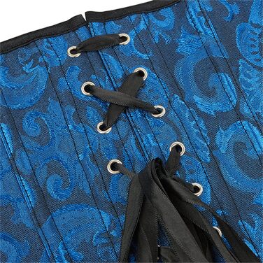 Корсет Sxybox для під грудьми, шнурування, корсаж, бюстгальтер, XXL, темно-синій - ідеально для Хелловіну та карнавалу