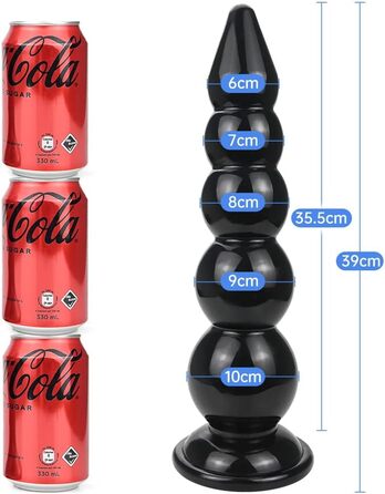 Анальні кулі Riesen з присосками та анальним плагіном, набір з 5 шт. для масажу простати та стимуляції G-точки