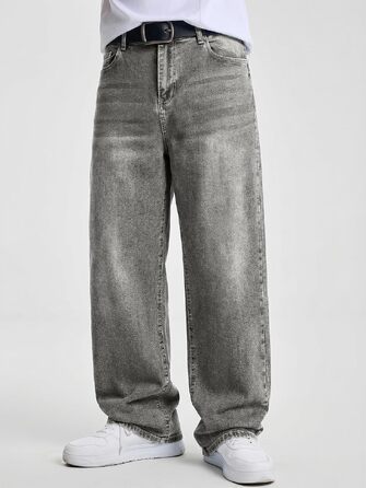 Чоловічі джинси Baggy JMIERR Y2K з еластичним денімом, сірий колір (розмір M)