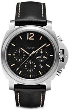 Шкіряний ремінець для годинника Panerai Luminor 44 Vintage Military, 26 мм, чорний