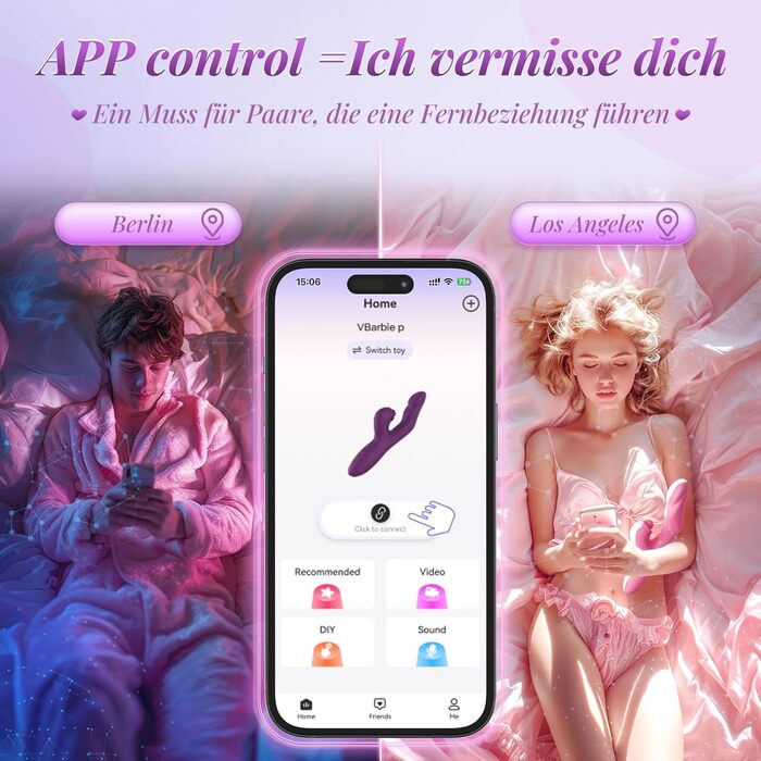 Вібратор для жінок: набір для клітора, сексуальна іграшка з нагріванням, 10 режимів вібрації, стимулятор для пар, фіолетовий