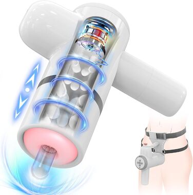 Електричний мастурбатор для чоловіків з пульта дистанційного керування, 8 режимів, Blowjob машина