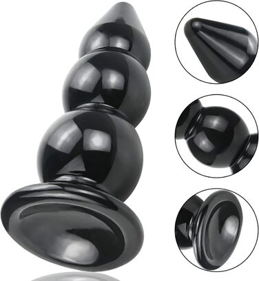 Анальні кулі Riesen з присосками та анальним плагіном, набір з 3 шт. для масажу простати та стимуляції G-точки