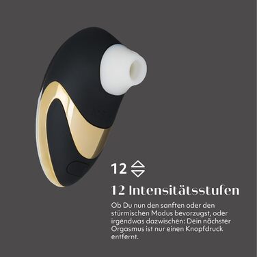 Womanizer PRO W500 - вібратор для стимуляції клітора, GOLD EDITION, чорний та золотий, 12 інтенсивностей, водонепроникний