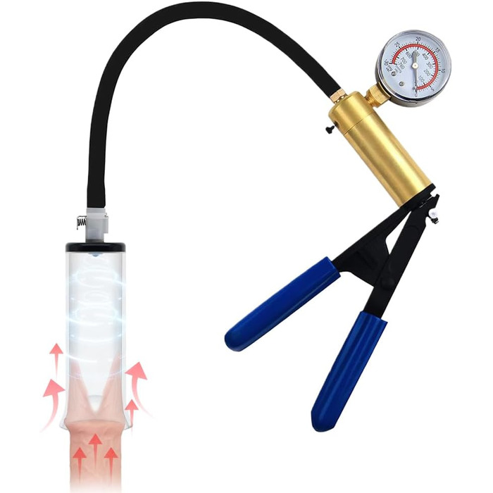 Набір для корекції статевого члена для чоловіків з манометром та ручкою. Масажер для статевого члена, силіконовий, для еротичних ігор.
