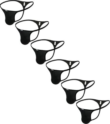 Танга чоловічі iKingsky, 6 штук у наборі, чорний (XL)