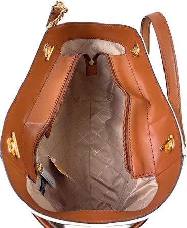 Жіноча сумка-шопер Michael Kors Jet Set Large Tote з кнопним кишенею, колір Vanille